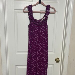 LOFT Purple Midi Dress
